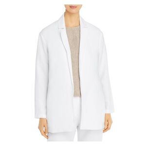 EILEEN FISHER Womens White Pocketed Blazer Jacket XXS